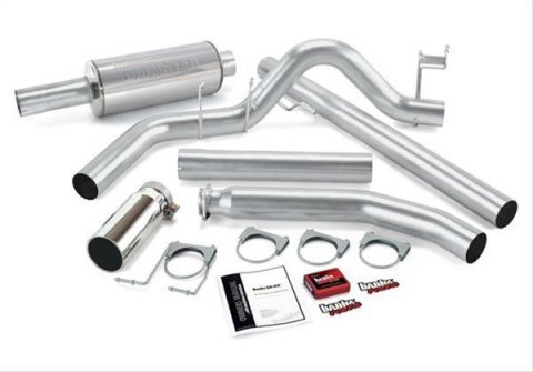 Banks Power Dodge 2002 5.9L Cummins Git-Kits 49362 Performance Package, Git-Kit, Monster Exhaust System, Single Exit, Chrome Tip, OttoMind Tuner, Ram, 5.9L, Cummins, Kit