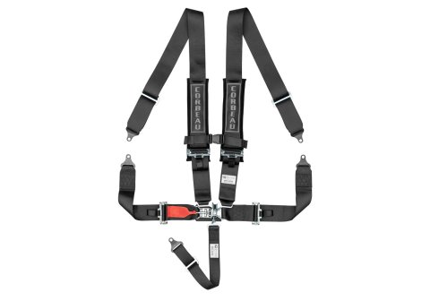 Corbeau Latch and Link 5-Point Harness LL53001B Harness, 5-Point, Pull Down, Nylon, Black, 3 in. Width, Link, Wraparound/Bolt-in, Each