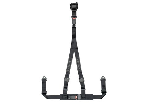 Corbeau Double Release Retractable 3-Point Harness 43301B Harness, Release, Retractable, 3-Point, Pull Down, Nylon, Black, 2 in. Width, OEM Style Latch, Bolt-in, Each