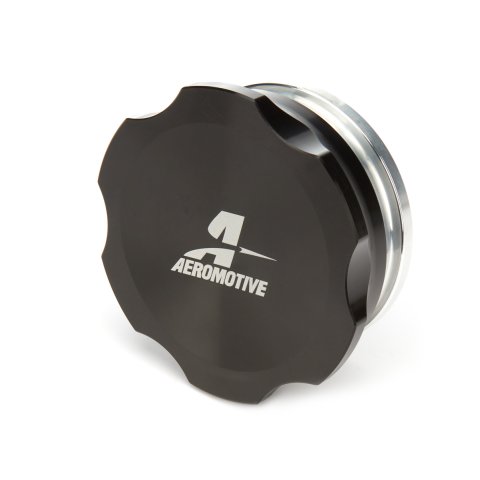 Aeromotive Fuel Tank Caps 18728 Fillcap, Screw-on, 3-inch, Weld-on, Black
