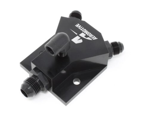 Aeromotive Fuel System Plumbing Kits 65607 Fitting Kit, Y-Block, 1x AN-08, 2x AN-06, 1/8-NPT