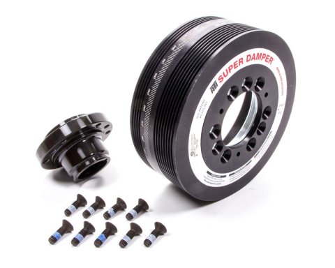 ATI Super Damper Serpentine Series Harmonic Balancers 918620 Balancer, Damper, Internal Balance, Aluminum, Black, Chevy, LS, Each