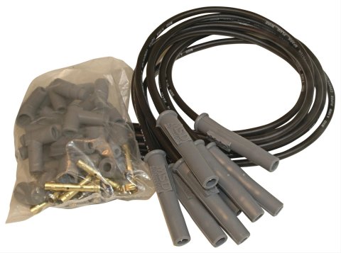 MSD 8.5mm Super Conductor Spark Plug Wire Sets 31193 Wires, 8.5mm, Conductor, Spiral Core, Black, Multi-Angle Boots, Universal, L8/V8, Set