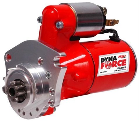 MSD DynaForce Starters 50981 Starter, DynaForce, Mini, Red Powdercoated, Chrysler, Dodge, Plymouth, Each
