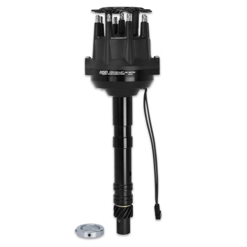 MSD Pro-Billet Distributors 85703 Distributor, Pro-Billet, Small Base, Magnetic Trigger, Mechanical Advance, Chevy, Big/Small Block, Each