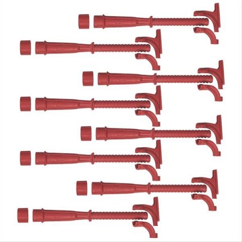 MSD Hemi Tubes 34759 Spark Plug Wire Components, Tubes, Plug Boot Type, Rynite Plastic, Red, Eight Straight Hemi, 8.5mm Wire Diameter, Set of 8