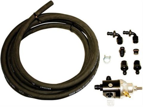 MSD Atomic EFI Fuel Return Line Kits 2922 Line, EFI, Rubber Hose, 3/8 in. Diameter, 15 ft. Length, Regulator, Kit