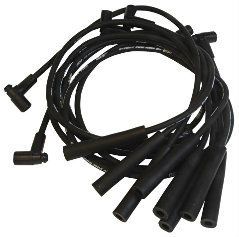 MSD Street Fire Spark Plug Wire Sets 5560 Wires, Fire, 8.0mm, Black, Straight Boots, Buick/Chevy, Pontiac, Oldsmobile/GMC, V-8, Set