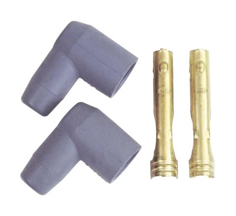 MSD Replacement Boots 3321 Spark Plug and Terminals, Gray, Socket, 90 Degree Boots, 8.0-8.5mm, Pair