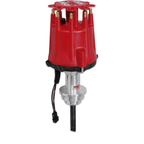 MSD Billet Distributors 8534 Distributor, Pro-Billet, Magnetic Trigger, Mechanical Advance, Dodge, Small Block, Each