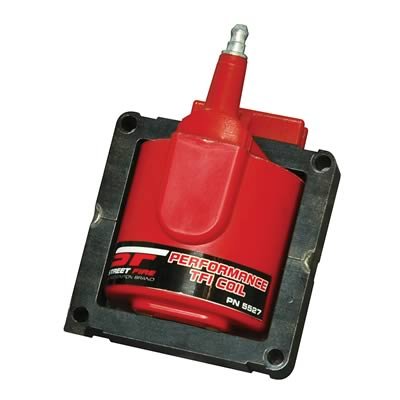 MSD Street Fire Coils 5527 Ignition Coil, Fire, E-Core, Square, Epoxy, Red, 40,000 V, Ford, TFI, Each