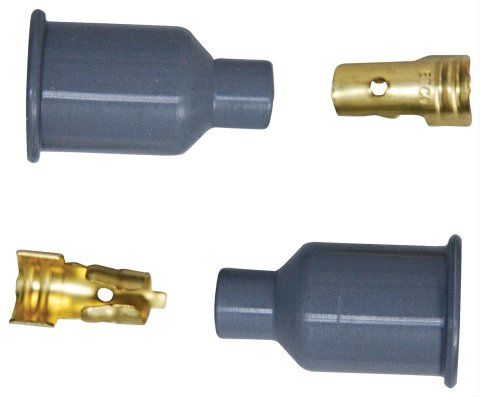 MSD Replacement Boots 3322 Distributor and Terminals, Gray, Socket, Straight Boots, Pair