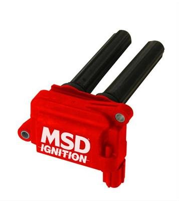 MSD Blaster OEM Replacement Coils 8255 Ignition Coil, Blaster, Coil Pack Style, Square, Red, Chrysler, Dodge, 5.7L Hemi, 6.1L Hemi, Each