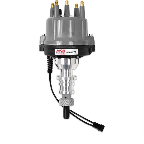 MSD Pro-Billet Distributors 8473 Distributor, Pro-Billet, Magnetic Trigger, Mechanical Advance, Ford, 2.3L, L4, Each