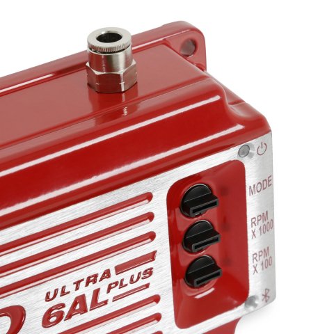 MSD Ultra 6AL Plus Ignition Boxes 6523 Box, Plus, Digital CD, with Rev Limiter, Red, 4 6 or 8 Cylinders, Universal, Each