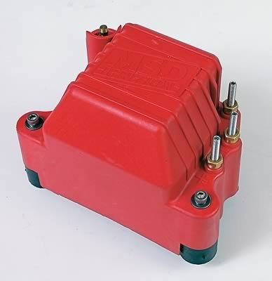 MSD Pro Mag 44 Ignition Coils 8142 Coil, 44, U-Core, Square, Epoxy, Red, 45,000 V, Each