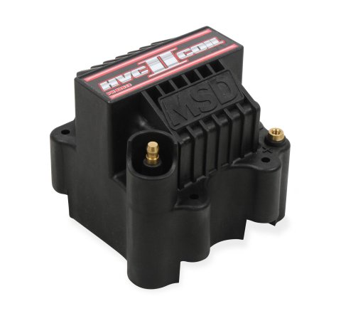 MSD HVC-2 Coils 82613 Ignition Coil, HVC-2, U-core, Square, Epoxy, Black, 45,000 V, Each