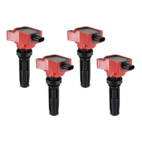 MSD Ford Eco-Boost Coils 825964 Ignition Coils, Eco-Boost, Coil Pack, Red, Ford, Set of 4