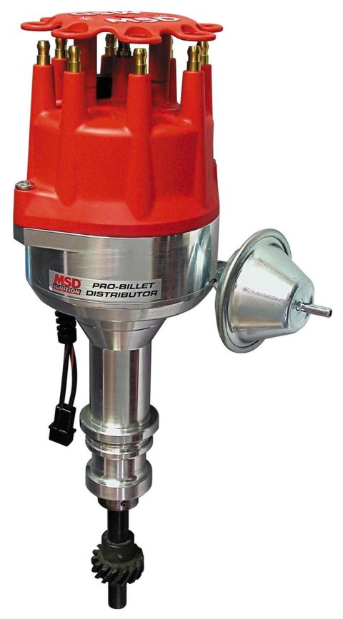 MSD Pro-Billet Street Distributors 8478 Distributor, Street, Magnetic Trigger, Vacuum Advance, Ford, 351W, Each