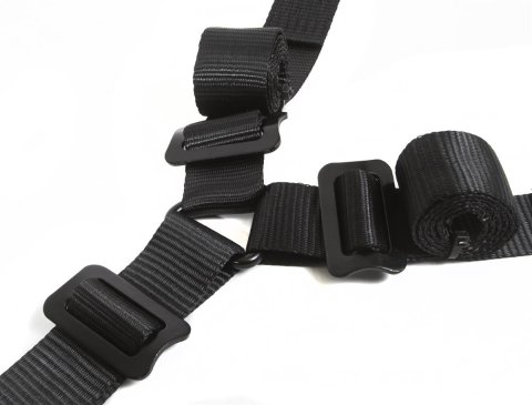 PRP Seats SpeedStrap Spare Tire Tie-Downs 26590-US Tie-Down Straps, SpeedStrap, 3-Point Tie-Down, Ratchet, Twisted Snap Hooks, 2 in. Width, Black, Each