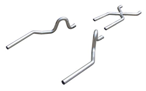 Pypes No-Muffler Exhaust Systems SGA10SS System, No Mufflers, Header-Back, Polished Stainless Steel, X-Pipe, Buick, Chevy, Olds, Pontiac, V8