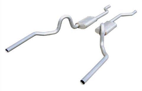 Pypes Turbo Pro Exhaust Systems SGA29T Systems, Pro, Crossmember-Back, Without X-Pipe, Stainless Steel, Natural, Mufflers, Oldsmobile, Pontiac, Kit