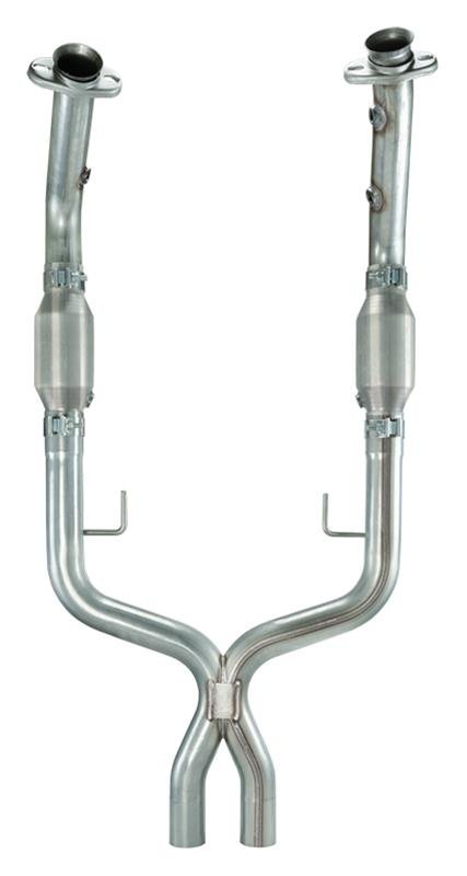 Pypes Performance Exhaust Crossover Pipes XFM30E Xpipe with cat conv,Exhaust X-Pipe Kit Intermediate Pipe 2.5 in w/Cats Hardware Incl Polished 304 Stainless Steel