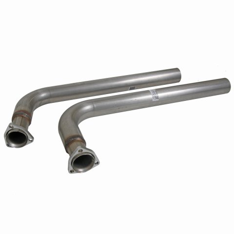 Pypes Stainless Steel Exhaust Downpipes DCC10S Downpipes, Steel, Natural, 2.5 in. Diameter, Chevy, Small Block, Pair