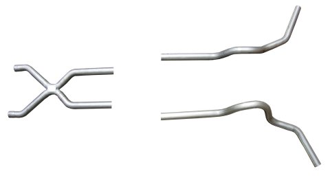 Pypes No-Muffler Exhaust Systems SGT79 System, No Mufflers, Header-Back, Stainless Steel, Natural, X-Pipe, Chevy, GMC, RWD Pickup, V8, Kit