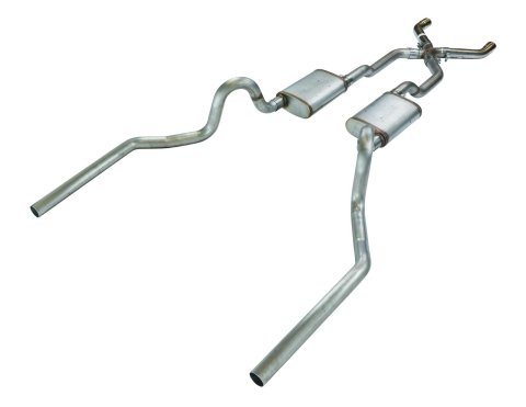 Pypes High Tuck Header/Crossmember-Back Exhaust Systems SGA20T Systems, Header/Crossmember-Back, Stainless Steel, Natural, Turbo Pro Mufflers, Buick, Chevy, Oldsmobile, Pontiac, Kit