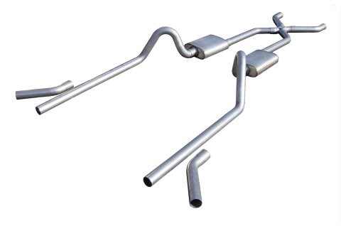Pypes Turbo Pro Exhaust Systems SGC10T Systems, Pro, Crossmember-Back, Stainless Steel, Natural, Chevy, Kit