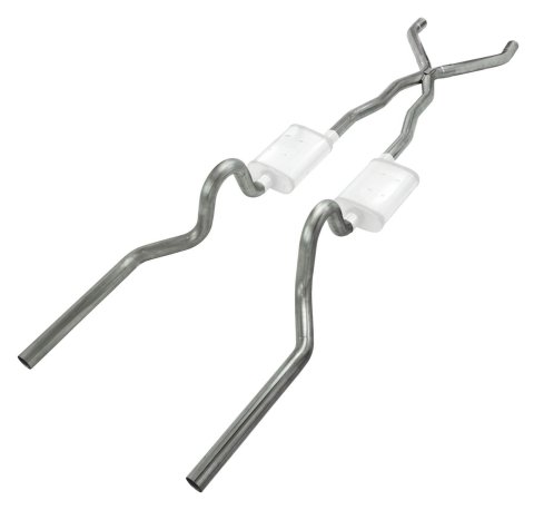 Pypes Header/Crossmember-Back Exhaust Systems SFC01 Crossmember Back w/X-Pipe System; Split Rear Dual Exit; 2.5 in. Intermediate And Tail Pipe; No Mufflers/Hardware Incl.; Tip Not Incl.;