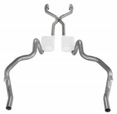 Pypes Header/Crossmember-Back Exhaust Systems SGF941E Systems, Crossmember Back w/H-Pipe System 75-81 F-Body Split Rear Dual Exit 2.5 in Intermediate