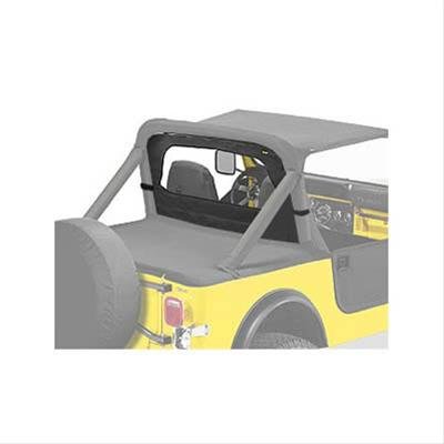 Bestop Windjammers 8002801 Soft Top, Windjammer, Polymer Cloth, Black, Jeep, Each
