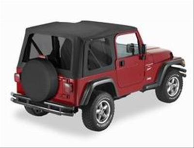 Bestop Sailcloth Replace-A-Tops for 2003-2006 WRANGLER - 7914135 Soft Top, Replace-A-Top, Polymer Cloth, Black Diamond, Tinted Windows, Jeep, Each