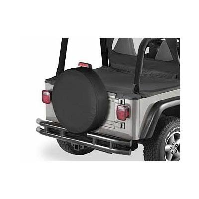 Bestop Tire Covers 6102815 Cover, Black Denim, Fabric, Wraparound, for Tires up to 8 in. Wide and 28 in. Diameter, Each