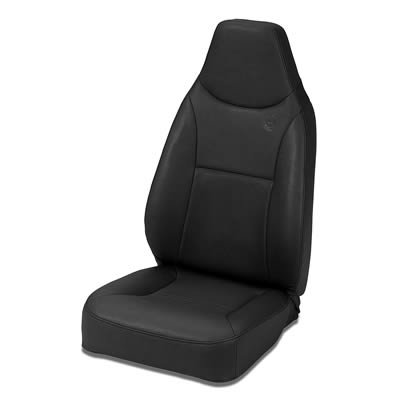 Bestop TrailMax II Black Denim Vinyl Seat 3943615 Seat, II, Highback Front Bucket, Fabric, Denim, Jeep, Each