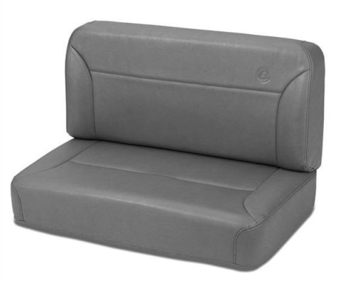 Bestop TrailMax II Fixed-Back Rear Black Vinyl Bench Seat 3943701 Seat, II, Fixed, Bench, Vinyl, Black, Jeep, Each