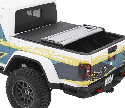 Bestop EZ Fold Tonneau Covers for 2020-2024 GLADIATOR - 1628017 Cover, EZ-Fold Soft Tonneau, 20 Gladiator; For 5 ft. bed (Black Twill)