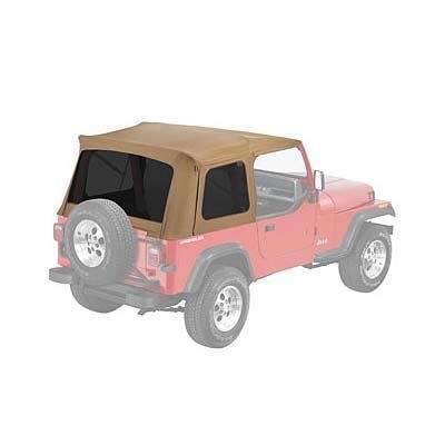Bestop Supertop Replacement Skins for 1976-1986 CJ7, 1987-1995 WRANGLER - 5572937 Soft Top, Skin, Polymer Cloth, Spice, Tinted Windows, Jeep, Each
