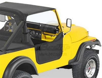 Bestop Soft Lower Doors 5302801 Doors, Lower, Fabric, Black, Jeep, Pair