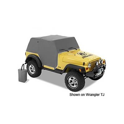 Bestop Trail Cover Jeep Covers 8103809 Car and Truck Cover, Haartz Fabric, Charcoal, Custom-Fit, Jeep, Each