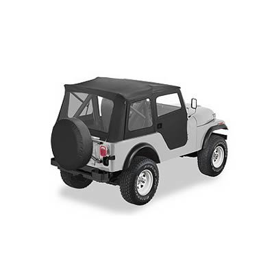 Bestop Supertop Classic Squareback Soft Tops for 1976-1983 CJ5 - 5159701 Top, Squareback, Polymer Cloth, Black, Jeep, Each