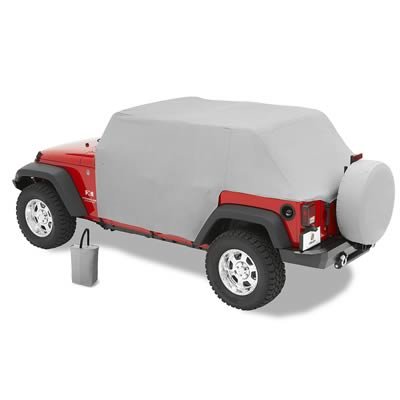 Bestop Trail Cover Jeep Covers for 2007-2018 WRANGLER, 2018 WRANGLER JK - 8104109 Car and Truck Cover, Haartz Fabric, Charcoal, Custom-Fit, Jeep, Each