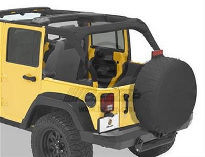 Bestop Sport Bar Covers for 2007-2018 WRANGLER, 2018 WRANGLER JK - 8002535 Covers, Vinyl, Black Diamond, Zippered, Kit