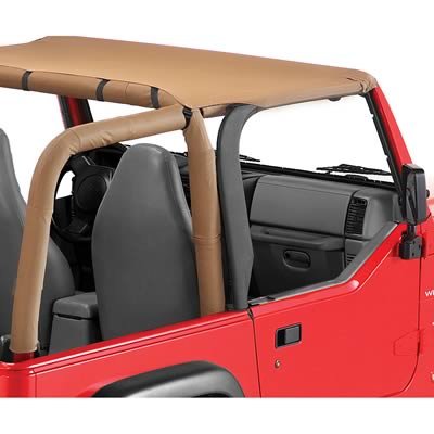 Bestop Header Bikini Tops 5252537 Soft Top, Bikini, Polymer Cloth, Spice, Jeep, Each