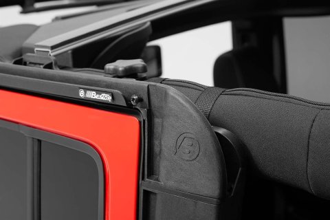 Bestop Trektop Slantback Soft Tops for 2007-2017 WRANGLER, 2018 WRANGLER JK - 5685317 Top, Slantback, Twill, Black, Tinted Windows, Jeep, Kit