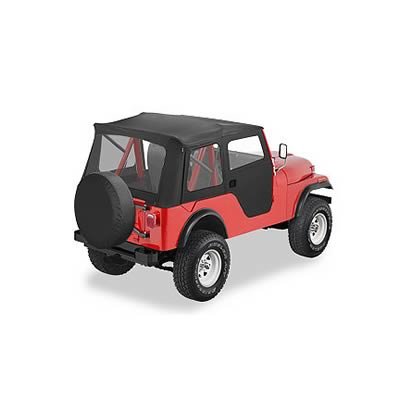 Bestop Supertop Classic Squareback Soft Tops for 1959-1975 CJ5, 1955-1958 WILLYS - 5159501 Top, Squareback, Polymer Cloth, Black, Jeep, Each