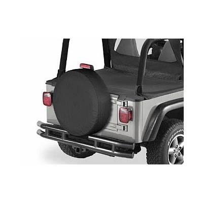 Bestop Tire Covers 6103515 Cover, Black Denim, Fabric, Wraparound, for Tires up to 14 in. Wide and 35 in. Diameter, Each