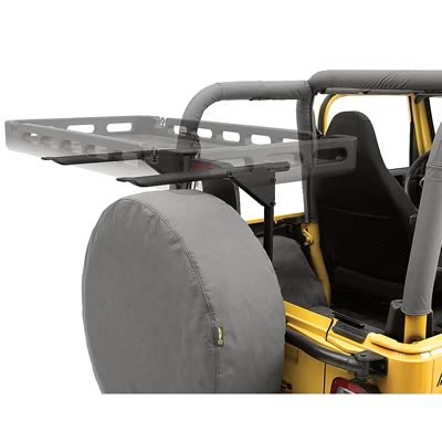 Bestop HighRock 4x4 Cargo Rack Mounting Brackets for 1987-2006 WRANGLER - 4141101 Bracket, Rack, Tailgate, Steel, Black, Jeep, Each